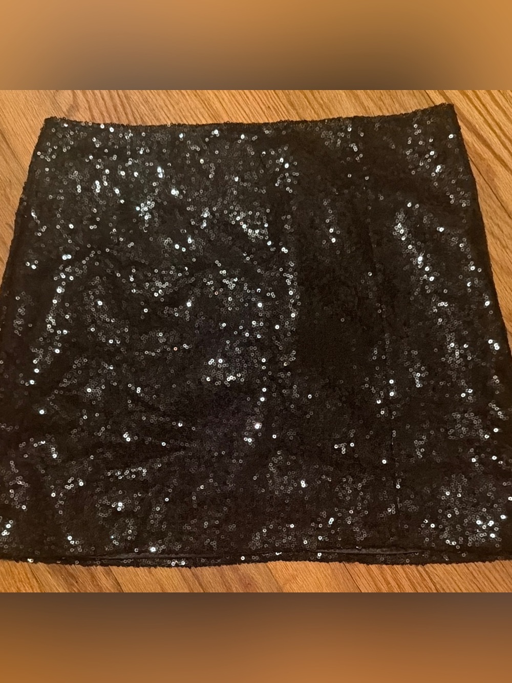 glam Black Sequin Mini Skirt